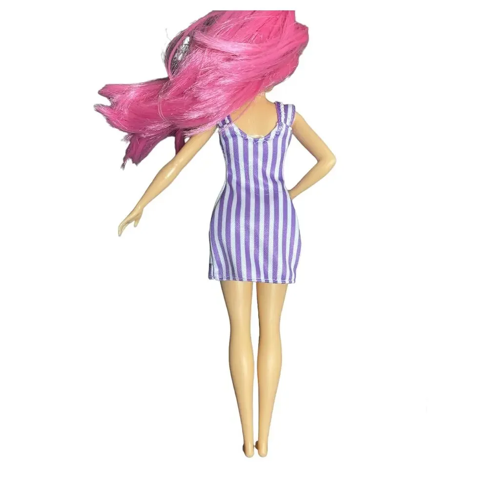 Barbie Lot of 2 Pink Hair Fashion Dolls Girl 2015 2019 Mattel Modern Fashionista